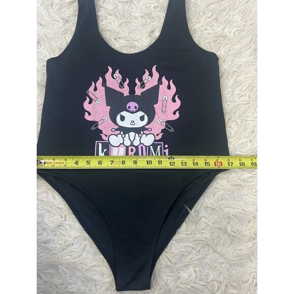 Kuromi Sanrio Y2K Bodysuit Womens Plus Size XL Black One Piece Kawaii My Melody - Picture 6 of 10